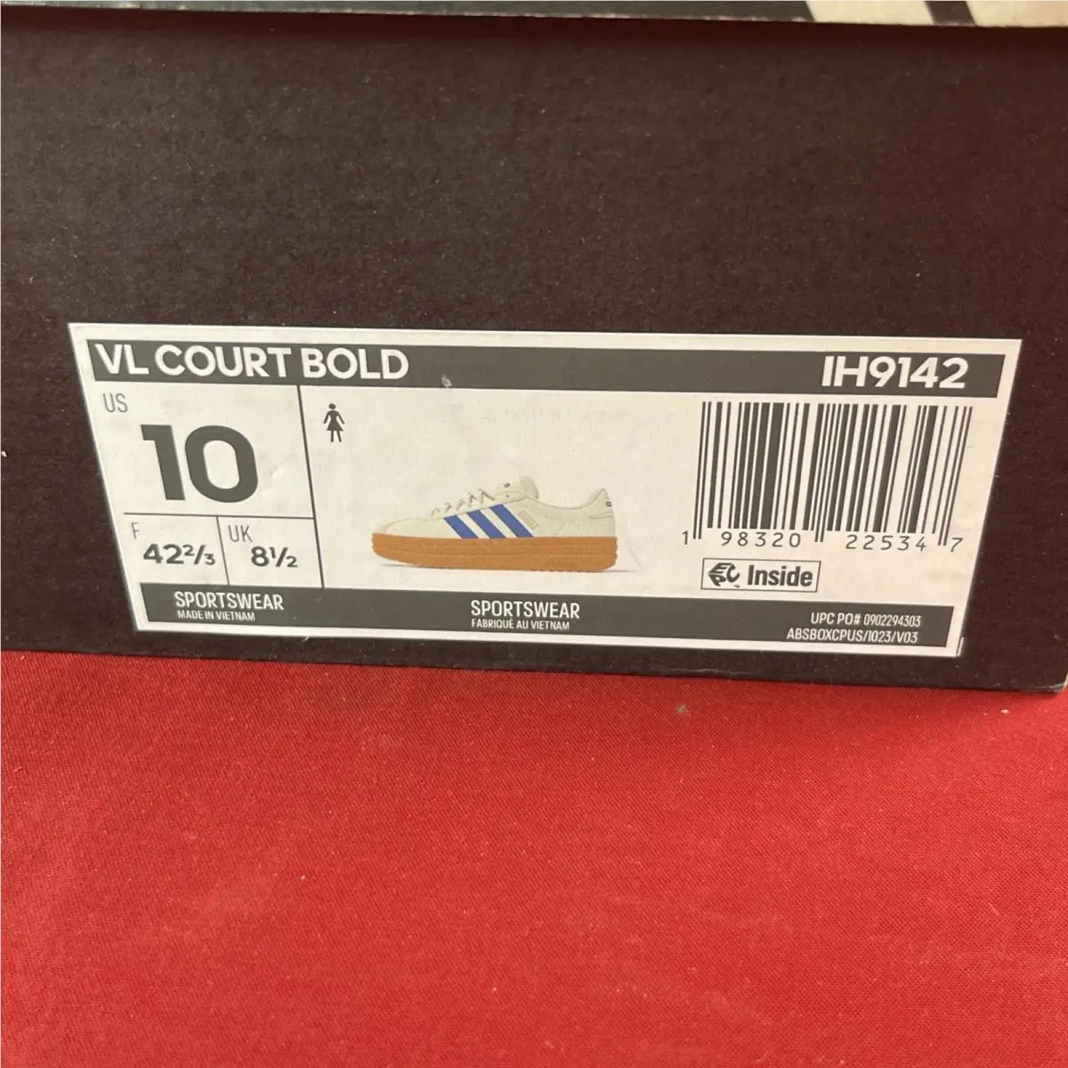Adidas shoes - adidas Vl Court - Court - IH9142 - Off White/Gum + Blue (UPC: 0198320225347) 2