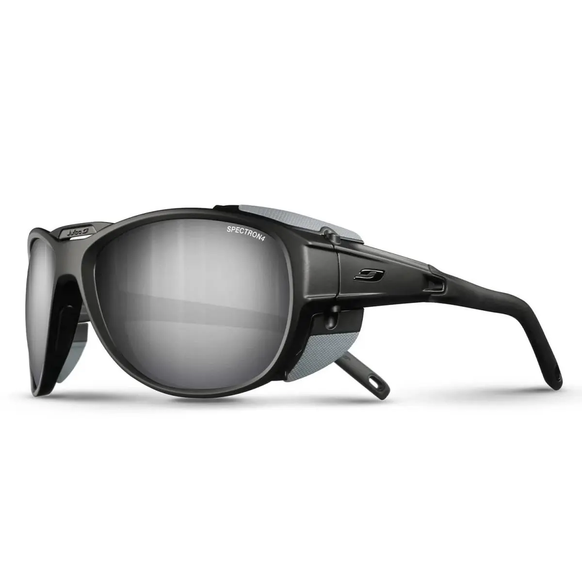Explorer 2 Sunglasses Black Matte Grey Spectron 4 Brown Silver Mirror by Julbo