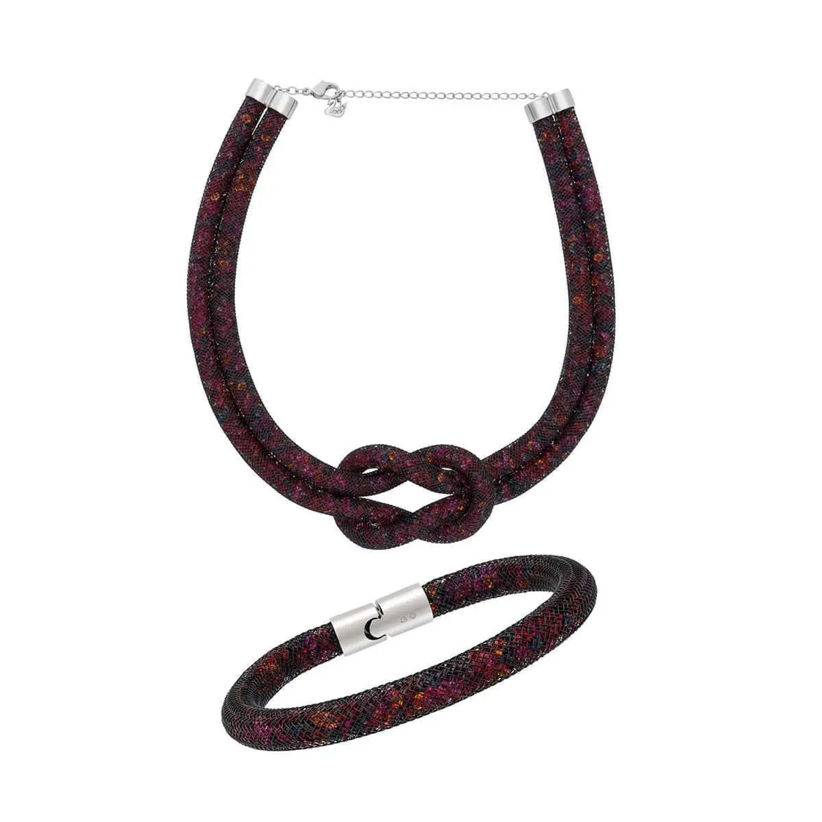 Swarovski 5184476 Women`s Stardust Knot Necklace Bracelet Set