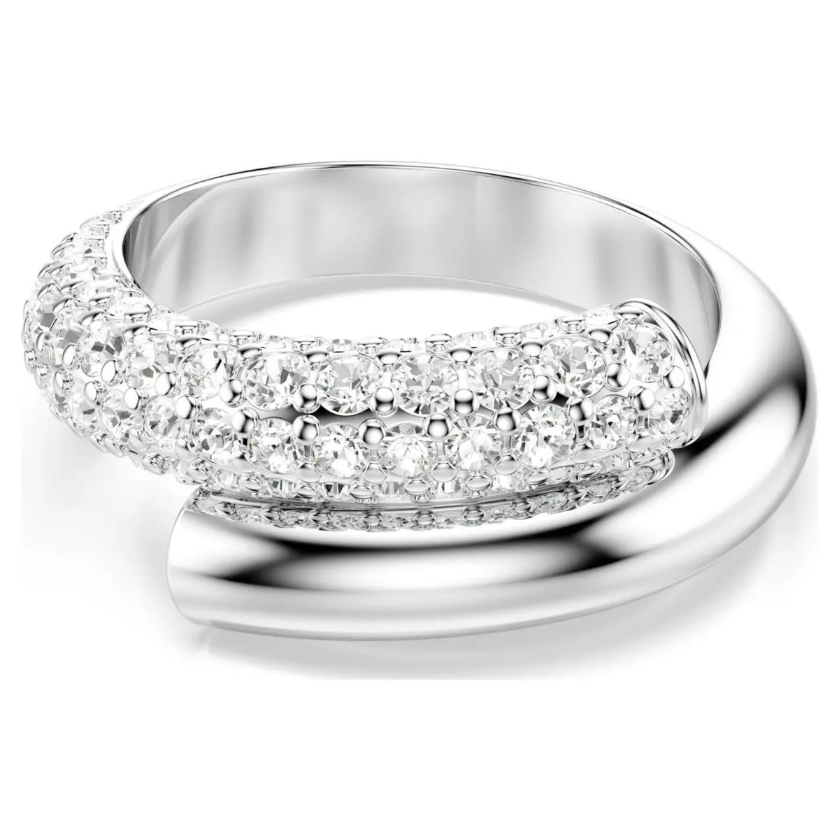 Swarovski Dextera White Crystal Pave Rhodium Plated Ring Size 52 5695935