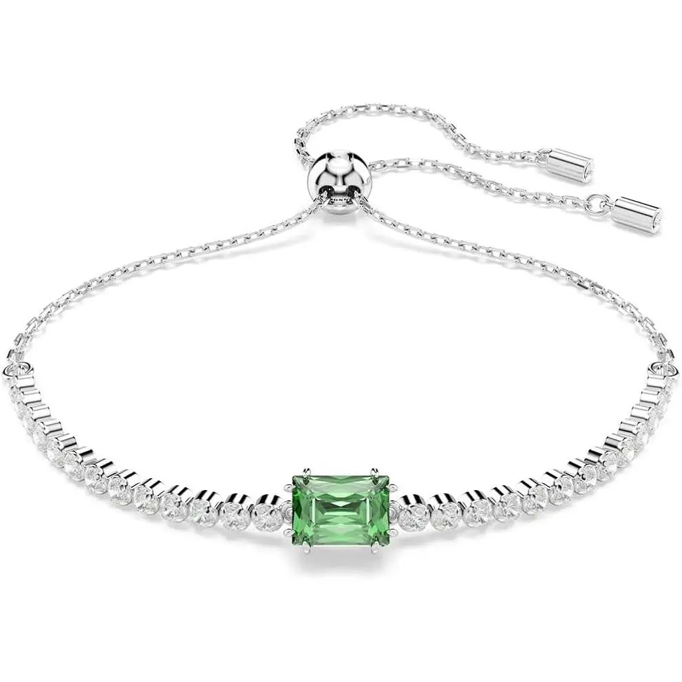 Matrix Tennis Bracelet - Green Crystal by Swarovski
