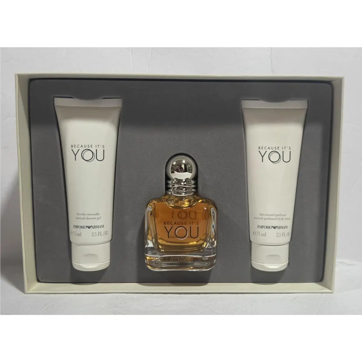 Because It`s You 1.7floz Edp Spray 2.5floz Shower Gel Lotion by Emporio Armani