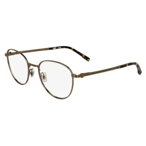 Lacoste L2312 750 Amber Gold Oval Men`s Eyeglasses 52-20-145mm