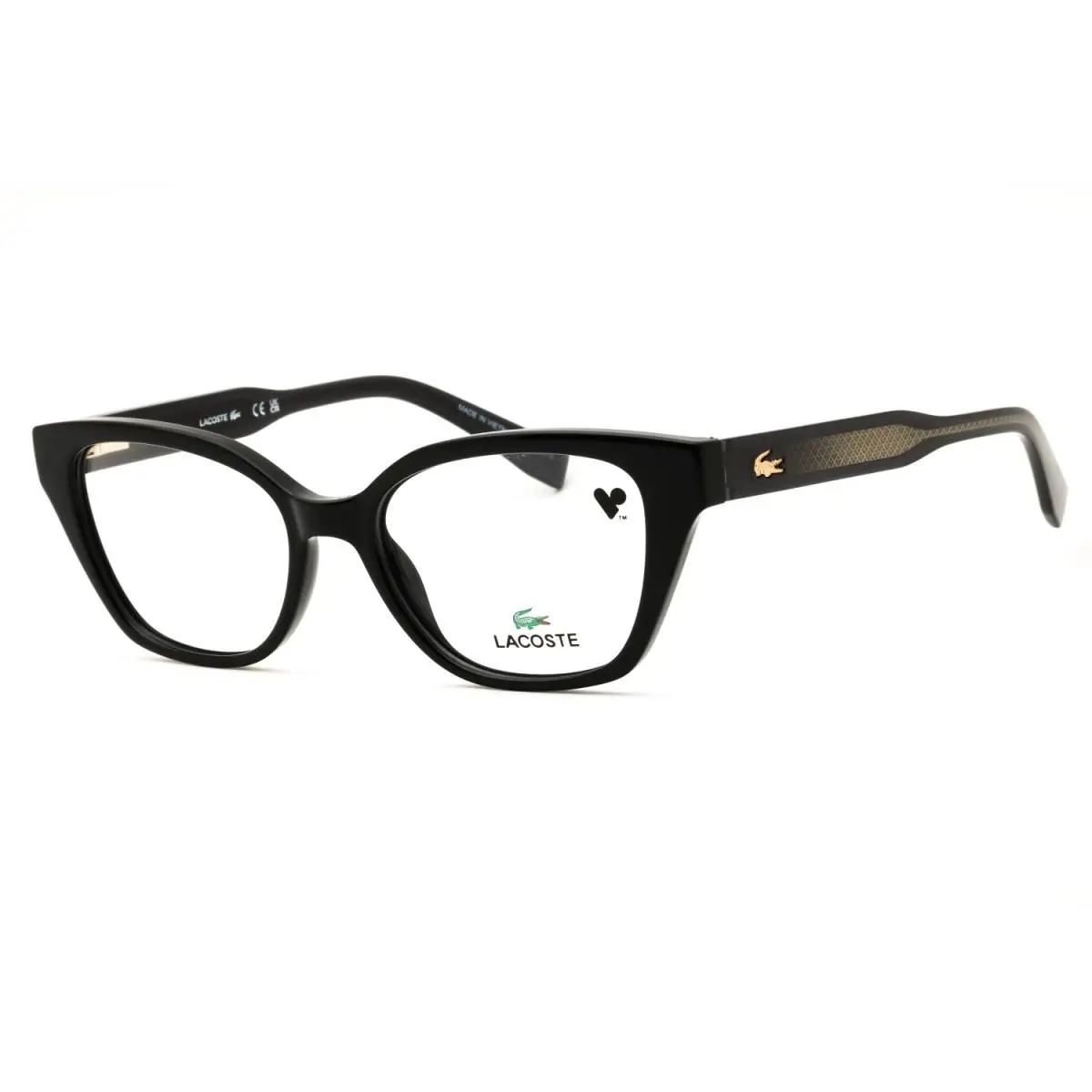 L2983 001 Black 53mm Eyeglasses by Lacoste