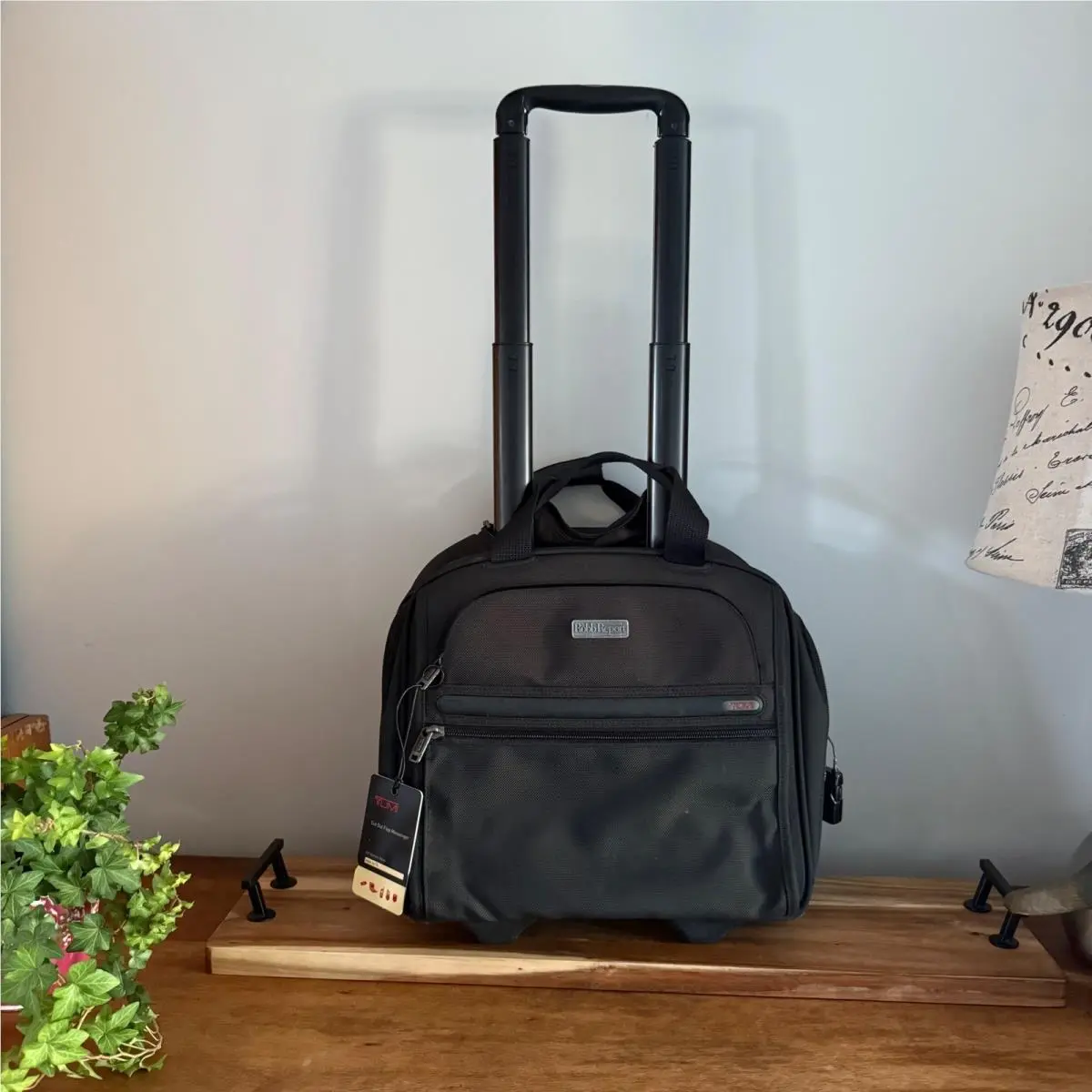 Tumi Wheeled Boarding Laptop Tote Black Nylon Handle Carry On Luggage 22050
