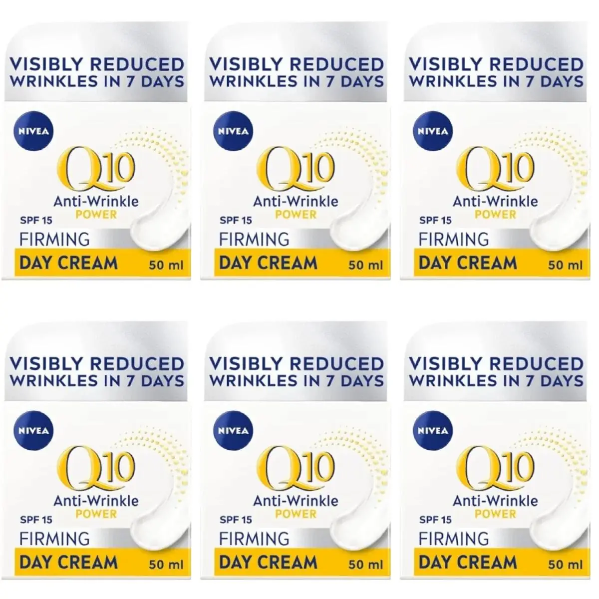 Q10 Power Anti-wrinkle Day Cream Spf 15 50 ml 6 Pack by Nivea