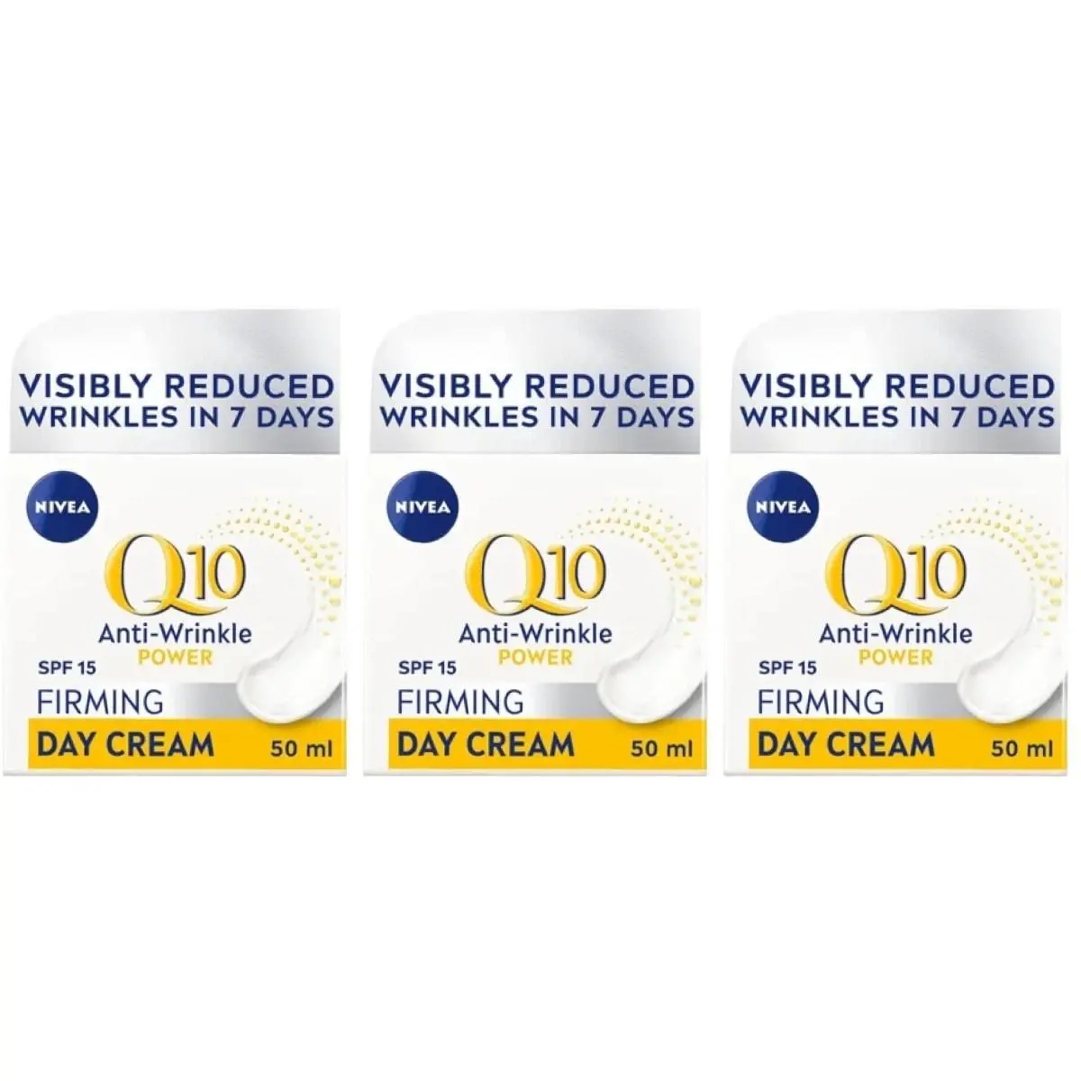 Q10 Power Anti-wrinkle Day Cream Spf 15 50 ml 3 Pack by Nivea