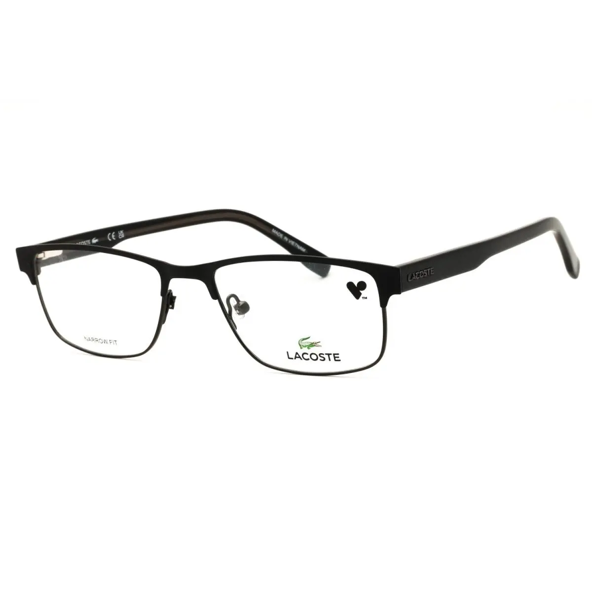 L2217-001-52 Eyeglasses Frame Size 52mm 17mm 145mm Black Men 8868957552 by Lacoste