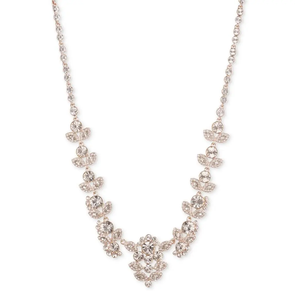 Rose Gold Tone Multi Crystalnornate Collar Necklace GO50 by Givenchy