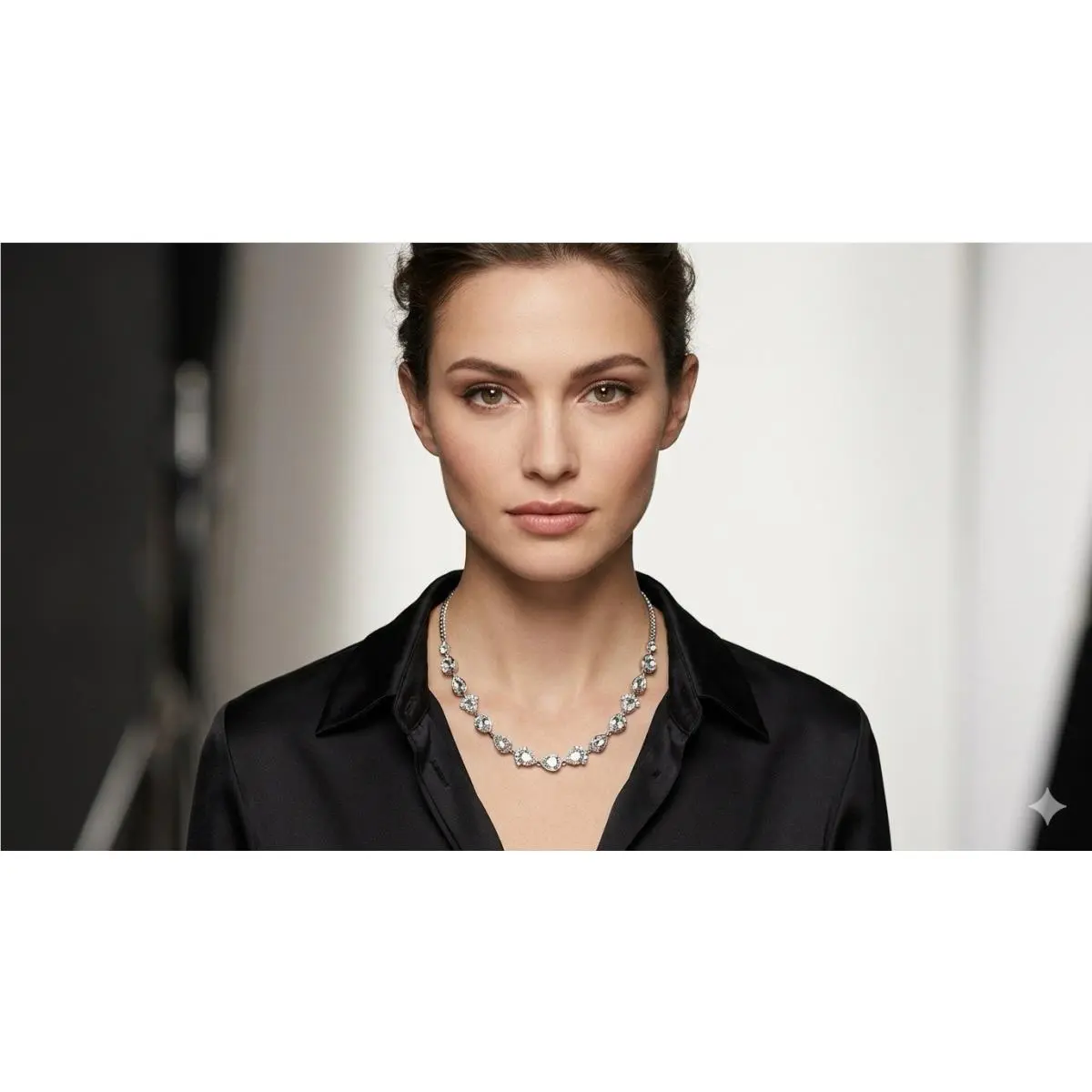 Silver-tone Bijoux Clear Crystalnecklace 730 GN by Givenchy