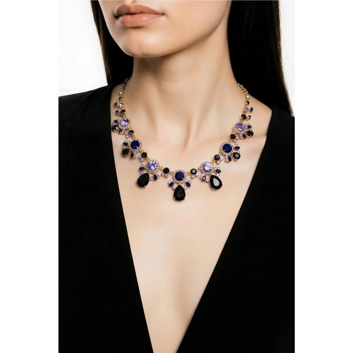 Blue Crystal Statement Necklace 6 GE by Givenchy