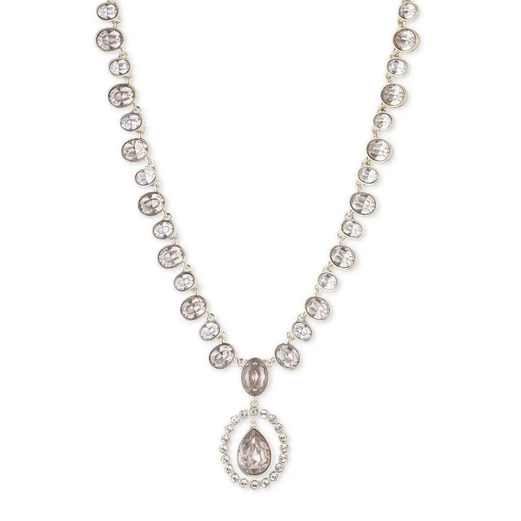 Crystal Stone Pendant Statement Necklace Z8 by Givenchy