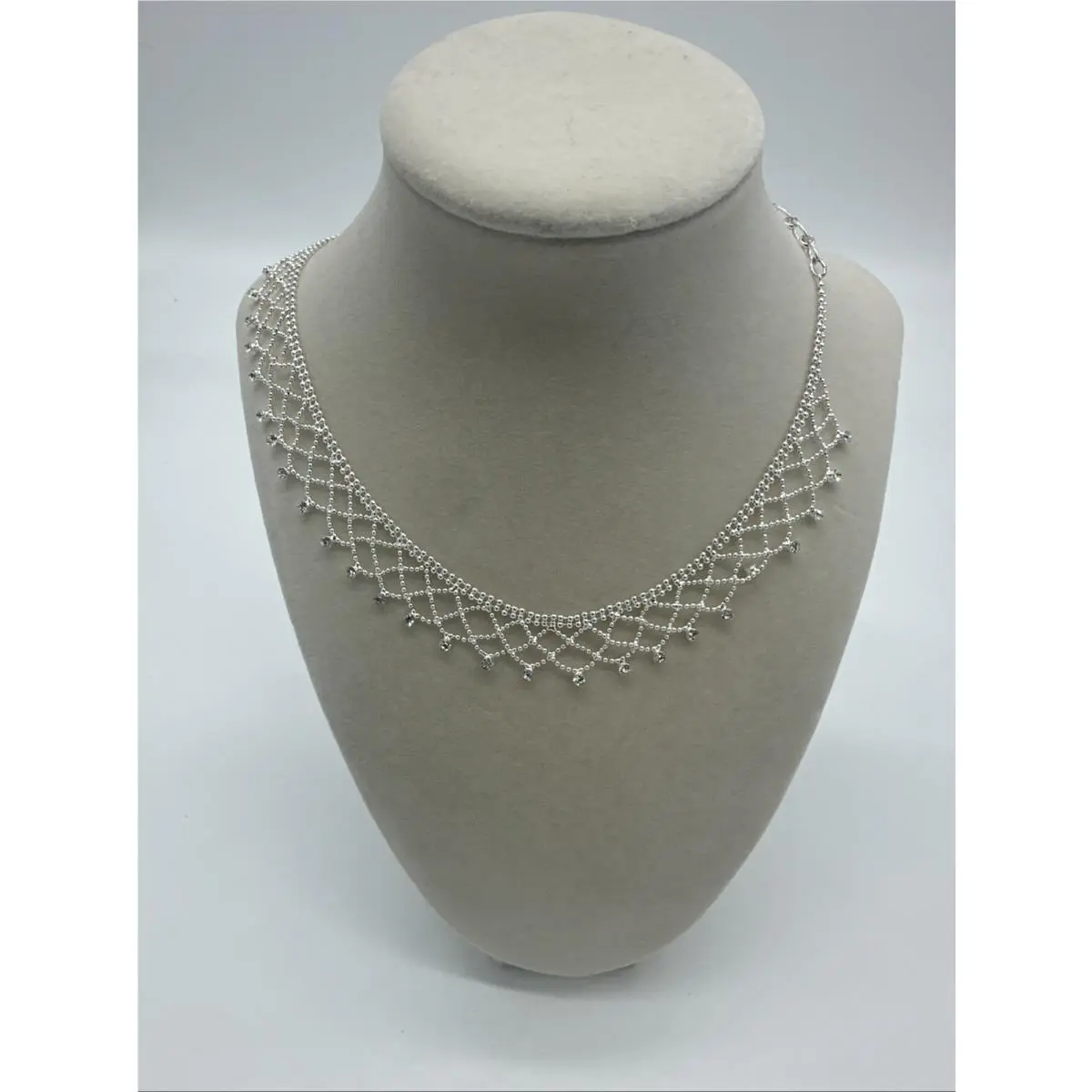 Silver-tone Crystal Pavé Filigree Choker Necklace G011928397N by Givenchy