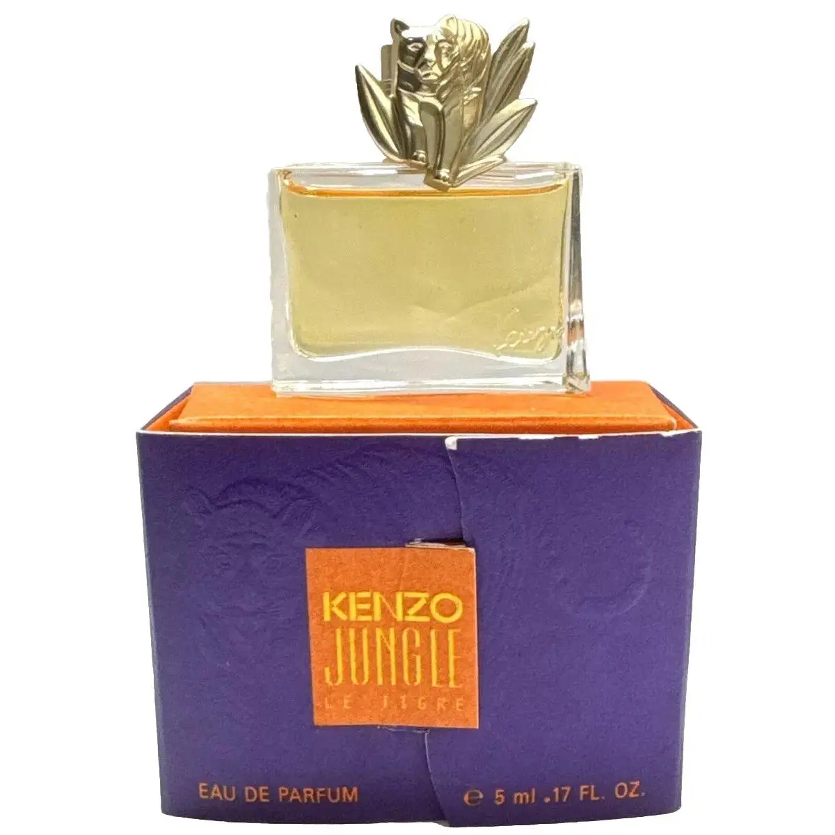 Jungle LE Tigre Eau de Parfum 0.17oz Miniature Splash Scuffed Box by Kenzo