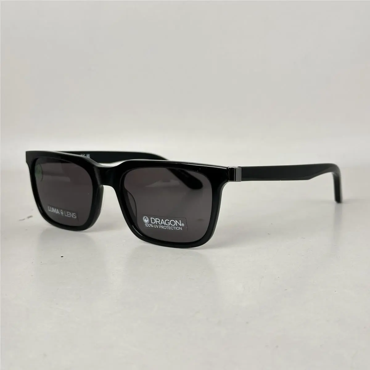 Dragon Mens Braxton LL Square Full Rim Acetate Sunglasses Black/gray by Dragon Alliance