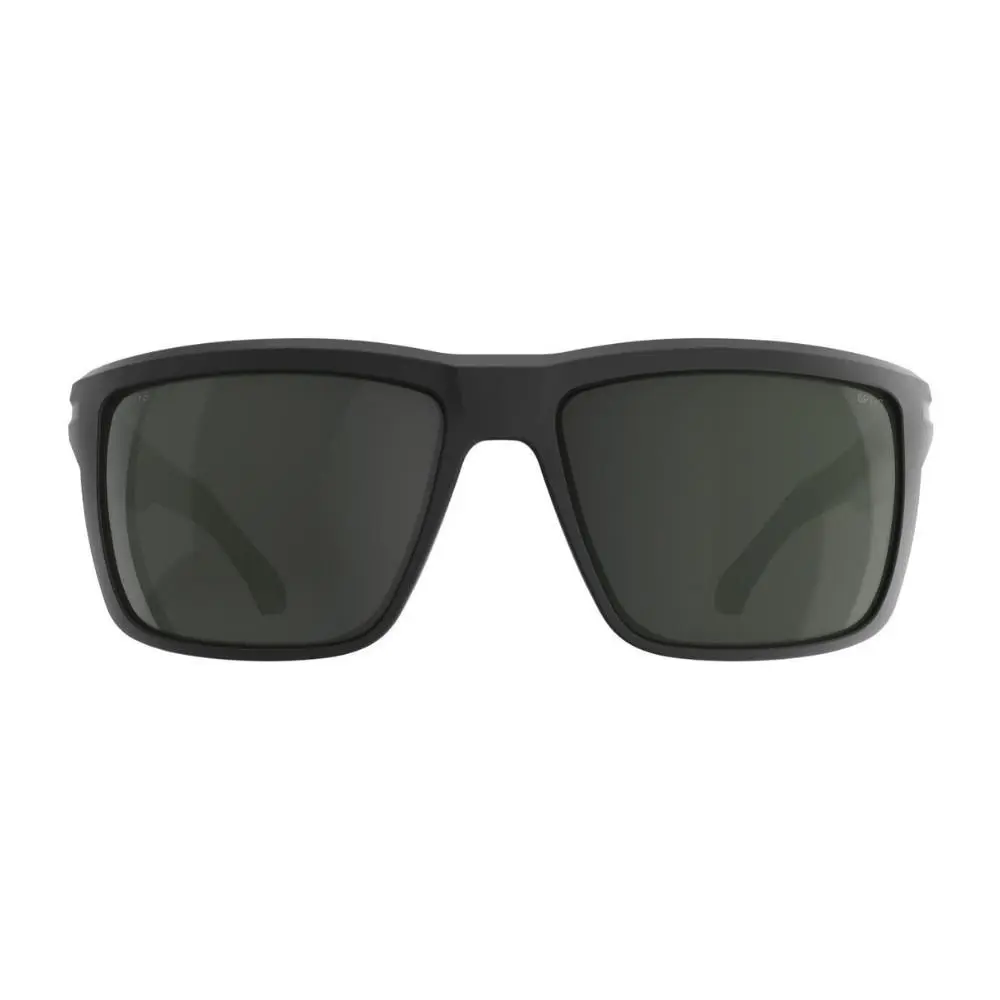 Spy Optic Overhaul XL Sunglasses Mens Matte Black Happy Gray Green Ansi GBO4586
