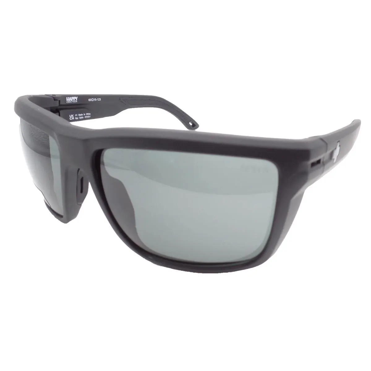 Spy Optics Overhaul Ansi Matte Black Happy Gray Green Sunglasses