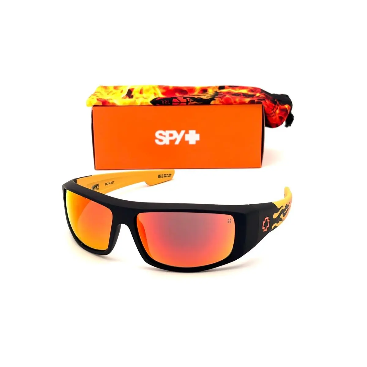 Spy Boojnsn Logan Matte Black / Happy Gray Green Red Mirror 61mm Sunglasses by SPY Optics
