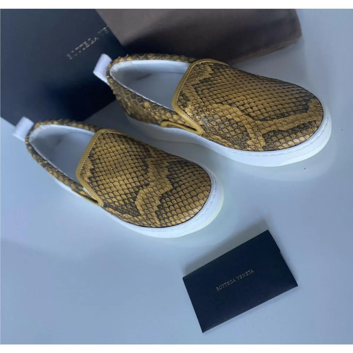 Bottega Veneta shoes - Bottega Veneta Python - Python - 579405 - Butterscotch 0