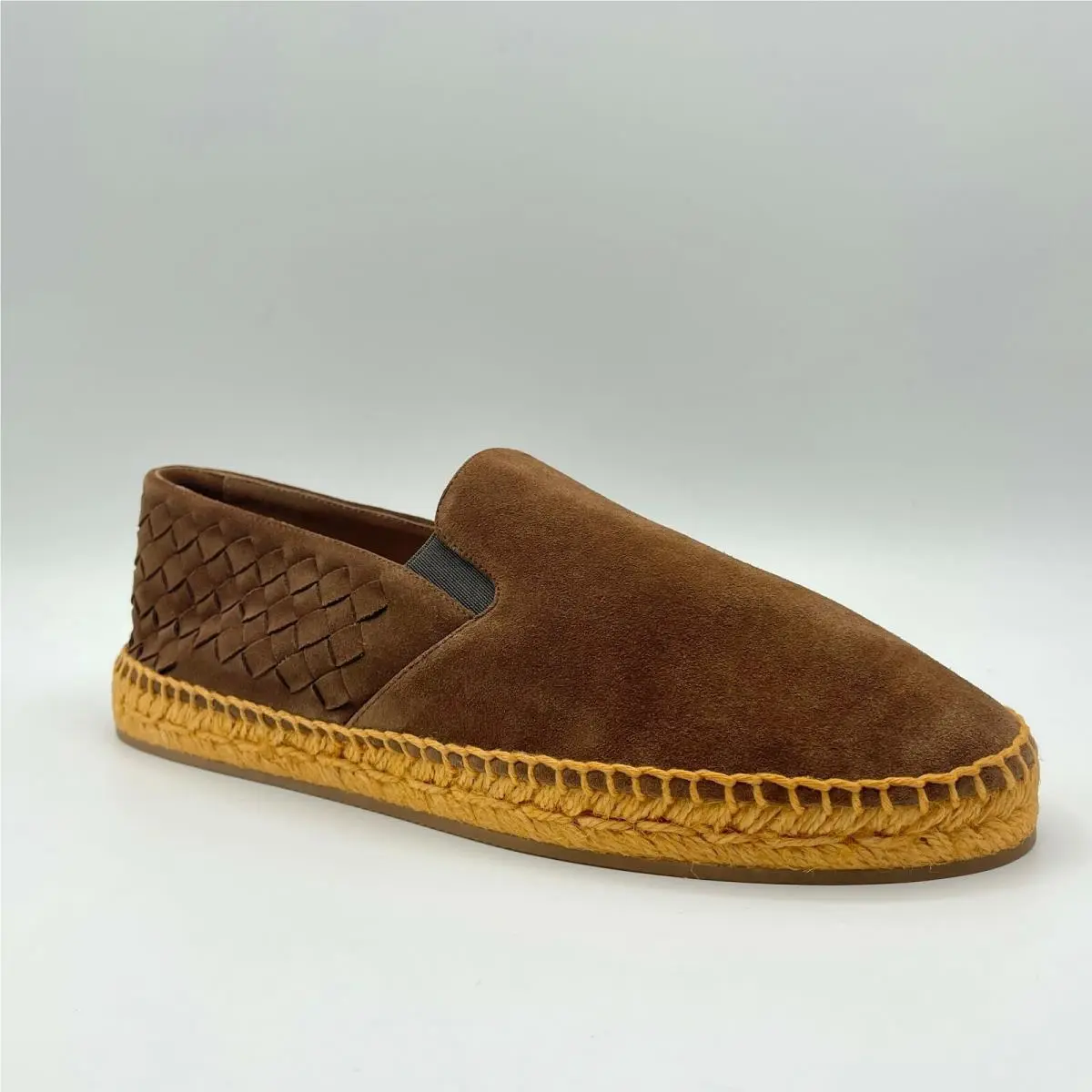 Bottega Veneta Men`s Brown Suede Slip On Espadrilles EU 38/US 5 407387 2509