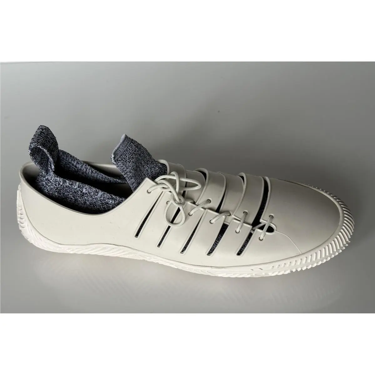 Bottega Veneta Tech Knit Rubber White Climber Sneakers 11 US 658725 IT