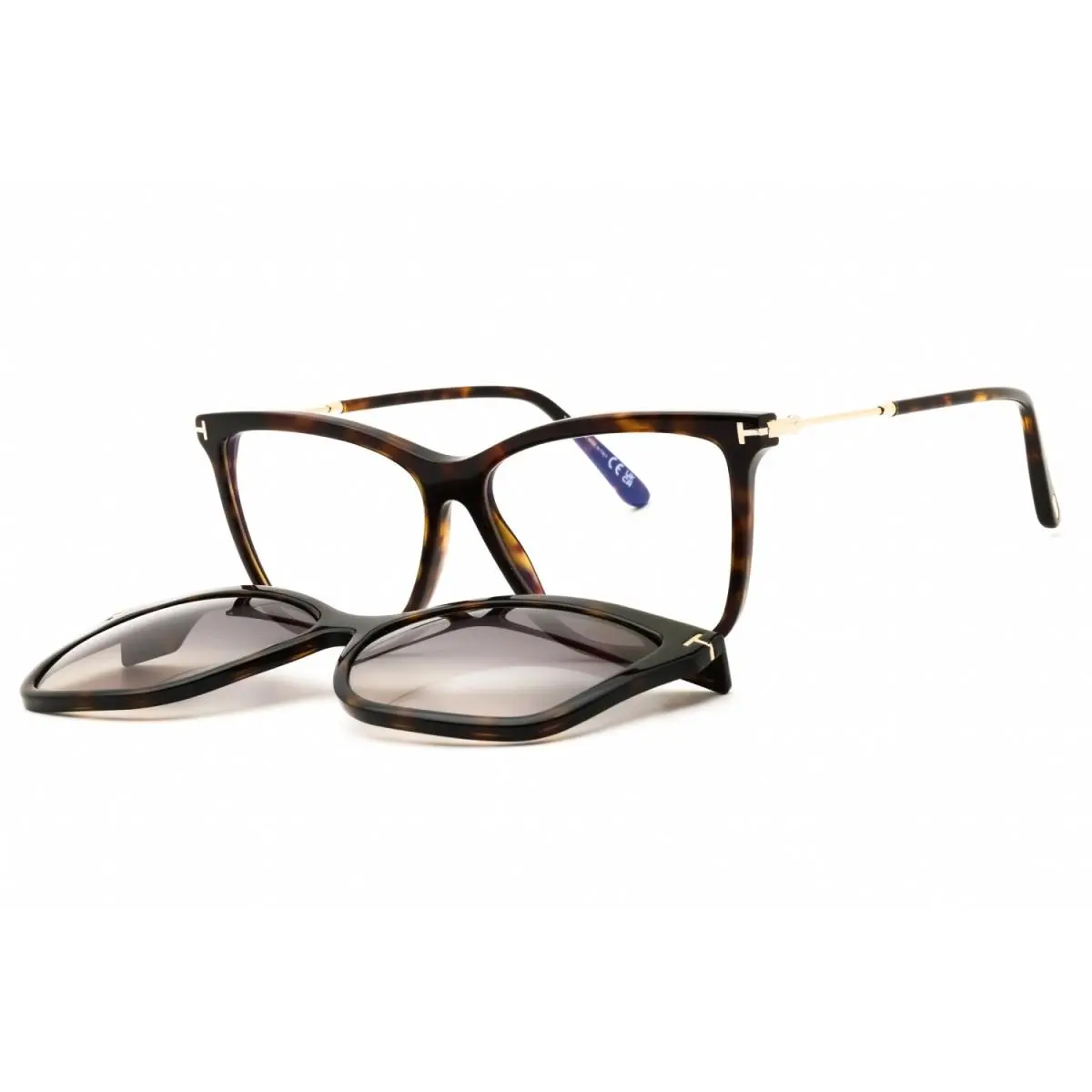 FT5824-B 052 Women Eyeglasses Clear/blue-light Block Grey G by Tom Ford