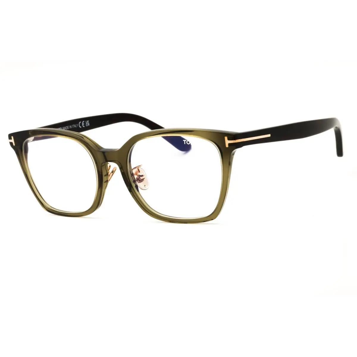 FT6103-D-B 096 Shiny Dark Green 53mm Eyeglasses by Tom Ford