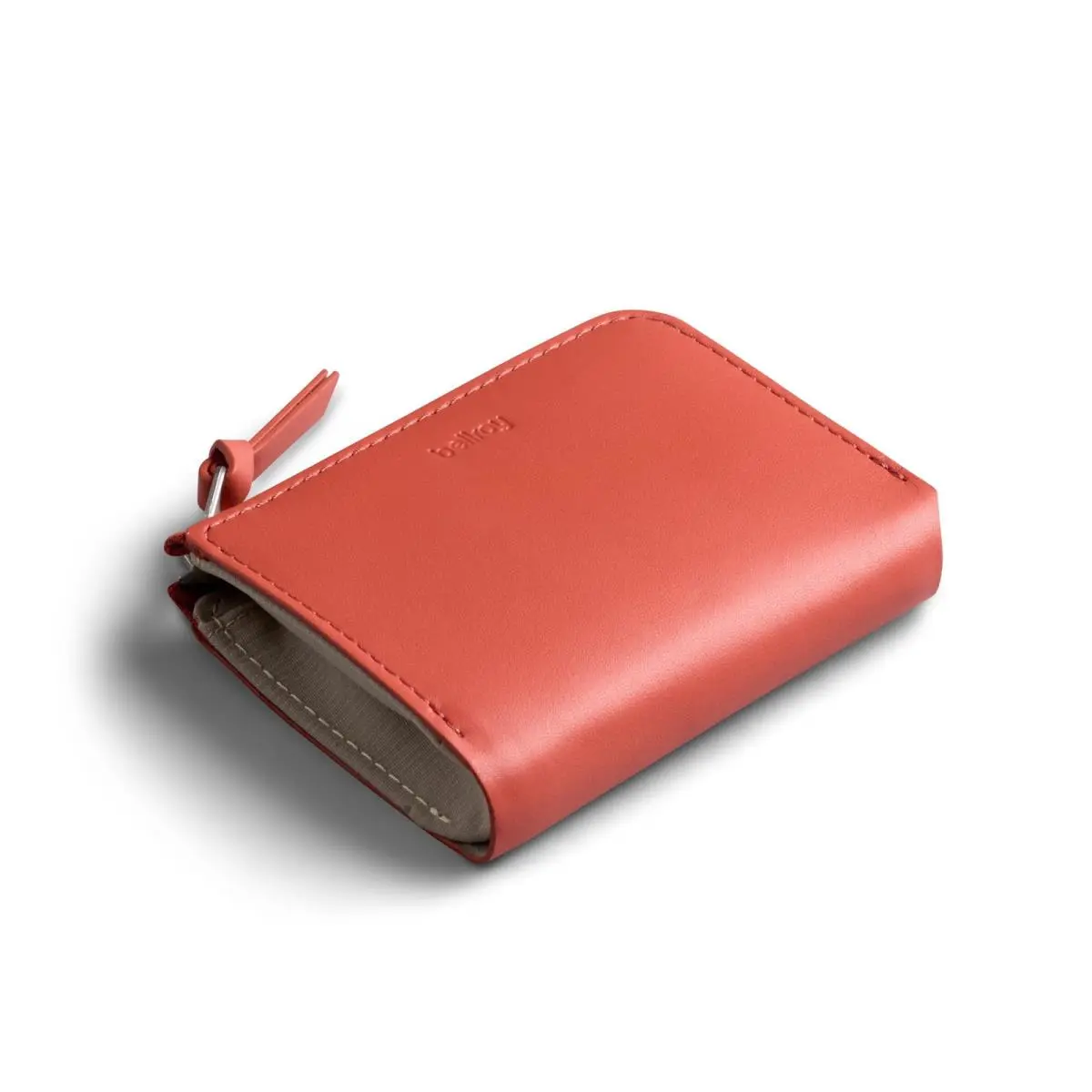 Lpocket Minimalist Zip Wallet Bloodorange by Bellroy