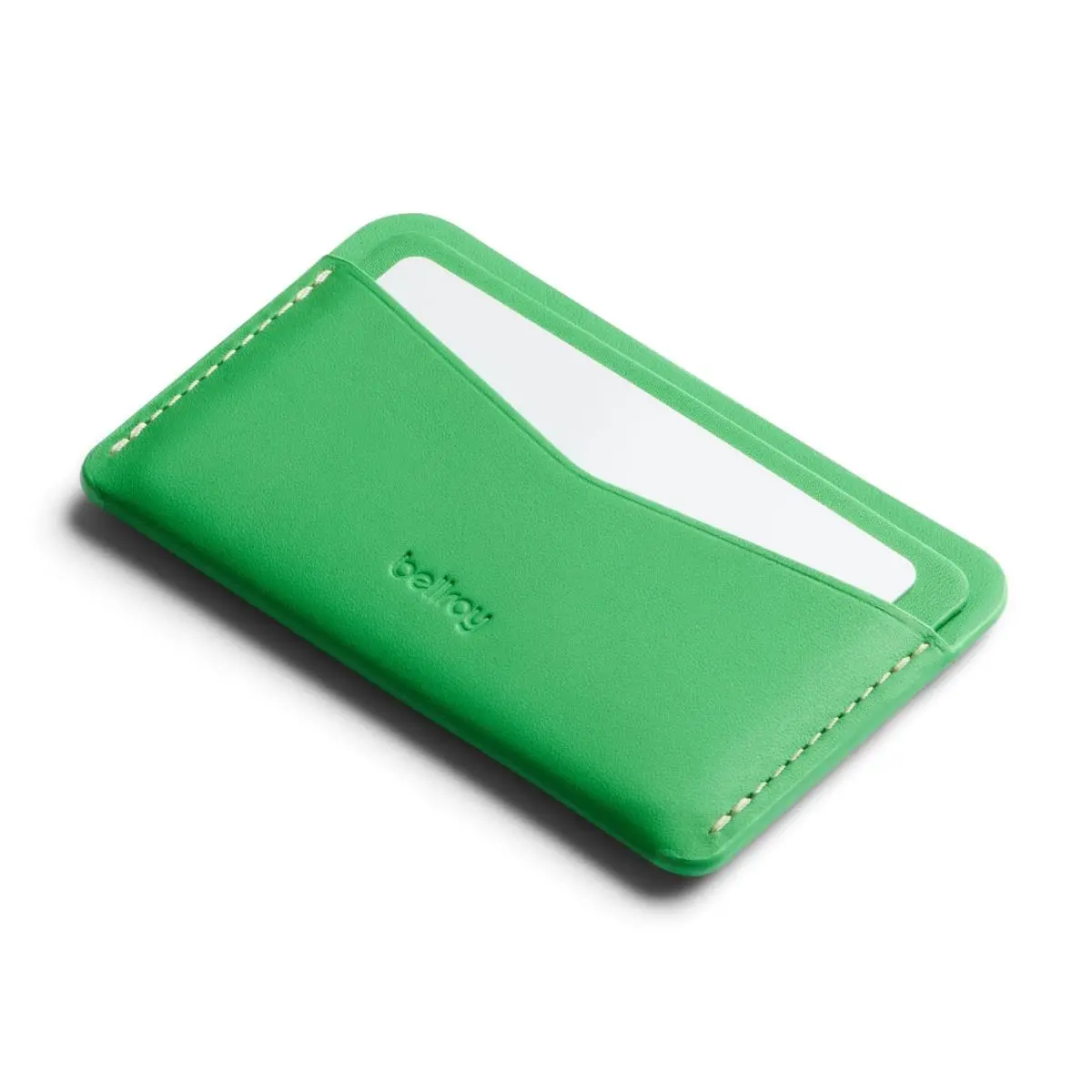 Card Slip Minimalist Leather Wallet Neongreen by Bellroy