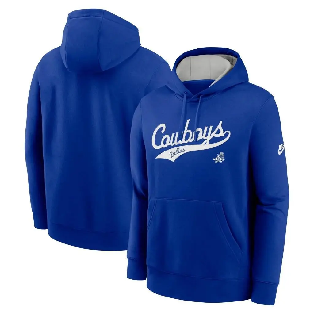 Nike Mens Dallas Cowboys Throwback Rewind Historic Hoodie Sweatshirt Medium