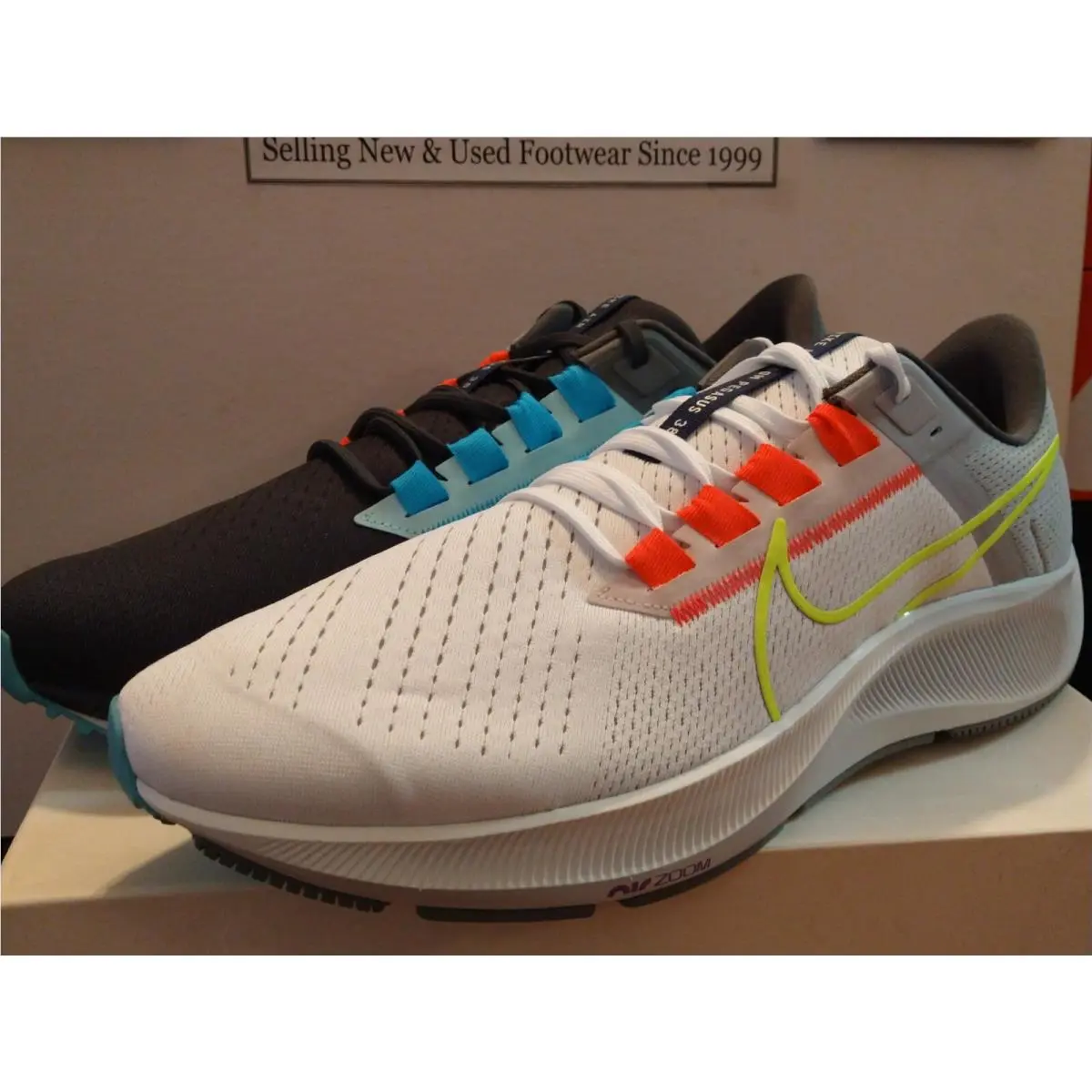 Nike shoes - Air Zoom Pegasus 38 LE - DJ3128 001 - Dark Smoke Grey / Volt - White (UPC: 194957102822) 9
