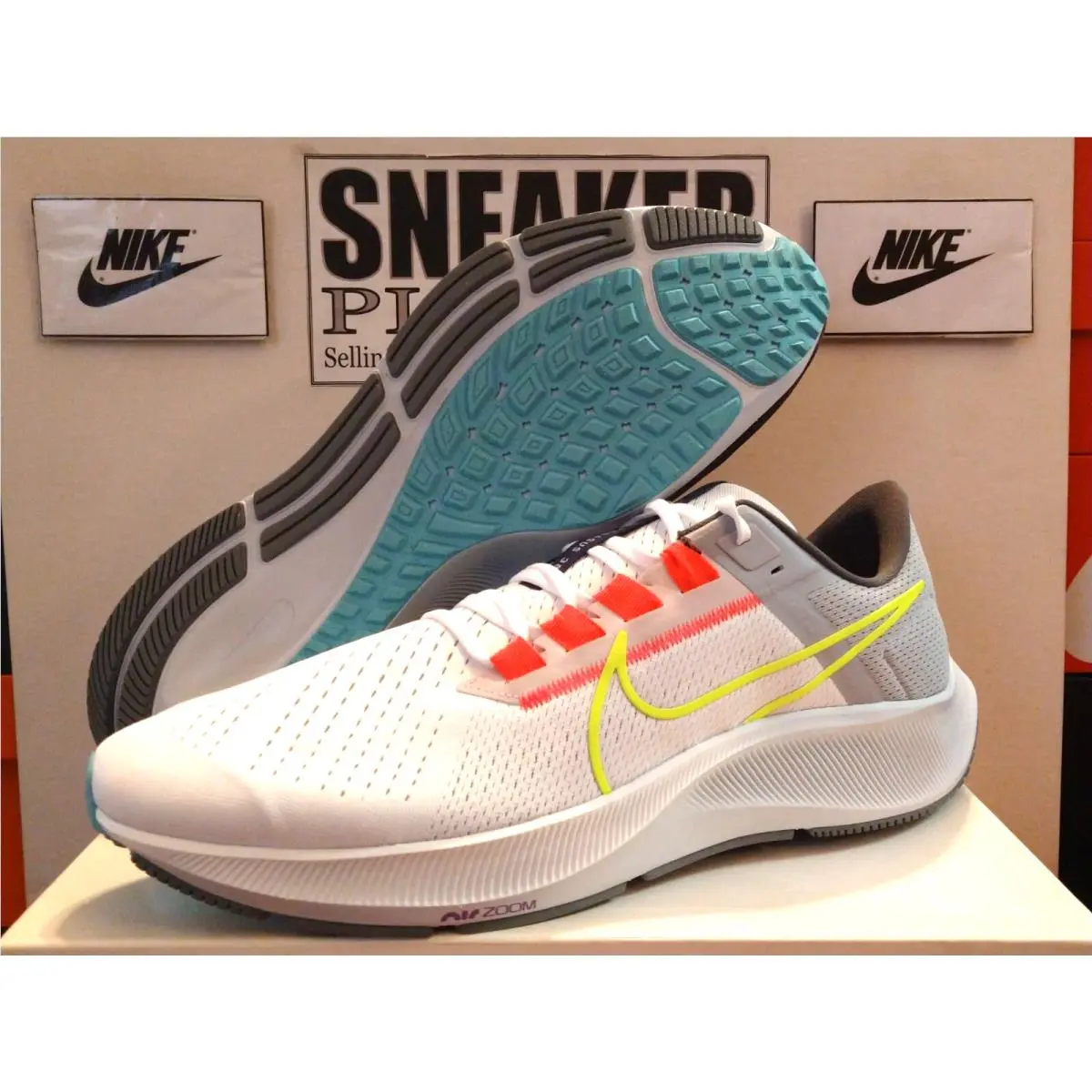 Nike shoes - Air Zoom Pegasus 38 LE - DJ3128 001 - Dark Smoke Grey / Volt - White (UPC: 194957102822) 0