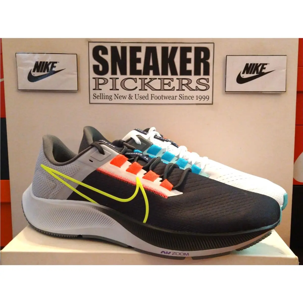 Nike shoes - Air Zoom Pegasus 38 LE - DJ3128 001 - Dark Smoke Grey / Volt - White (UPC: 194957102822) 2