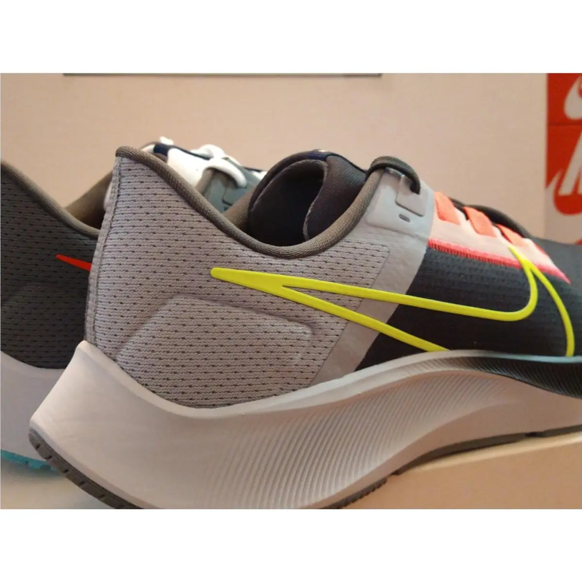Nike shoes - Air Zoom Pegasus 38 LE - DJ3128 001 - Dark Smoke Grey / Volt - White (UPC: 194957102822) 4