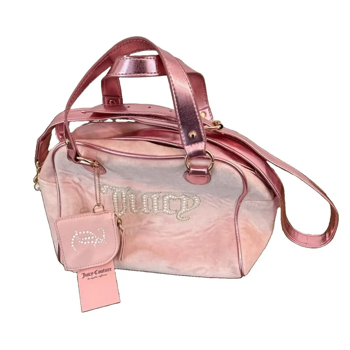 String of Pearls Satchel Pink Diamond Coin Purse Crossbody by Juicy Couture