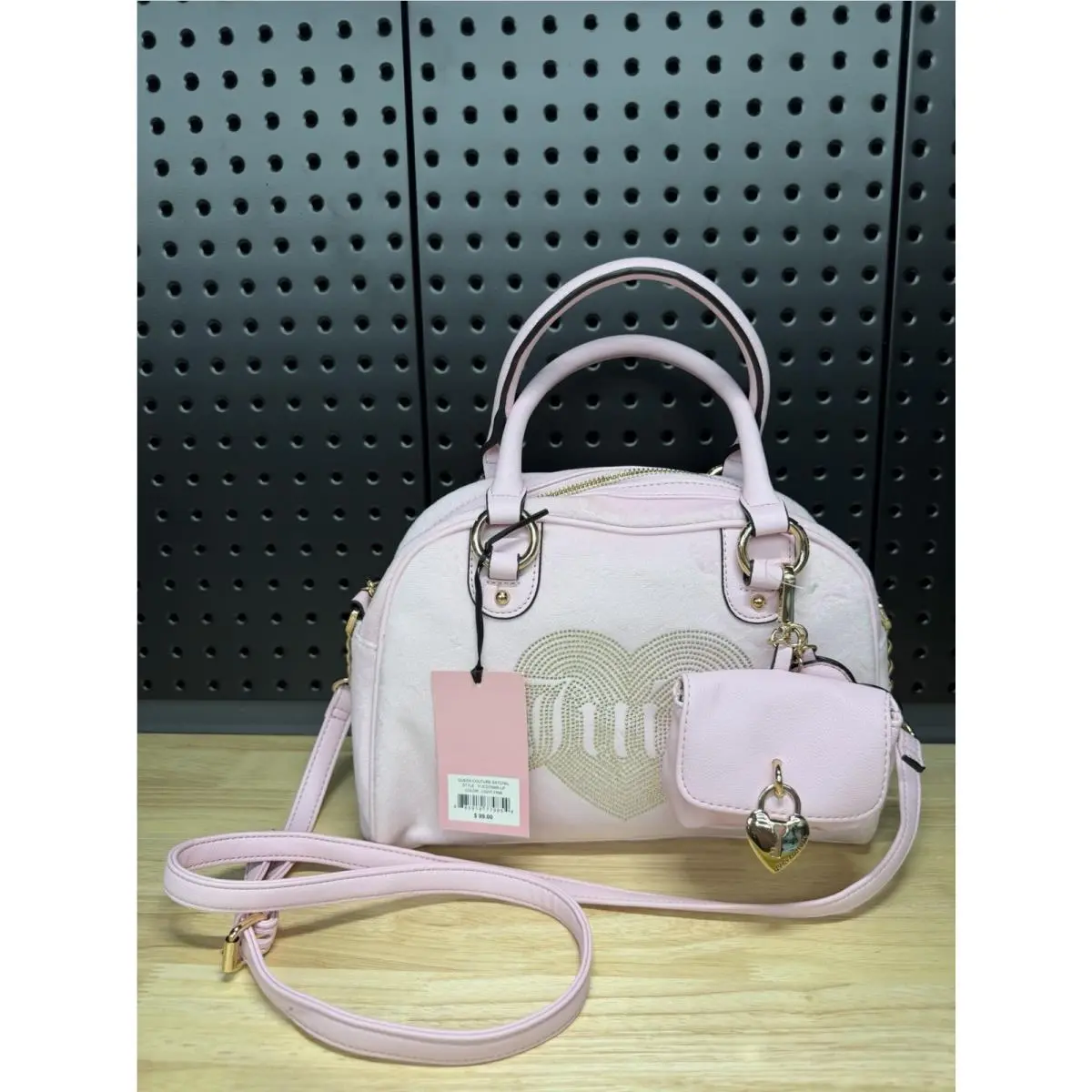 Pink Queen Couture Satchel Handbag Crossbody Bag Y2K by Juicy Couture