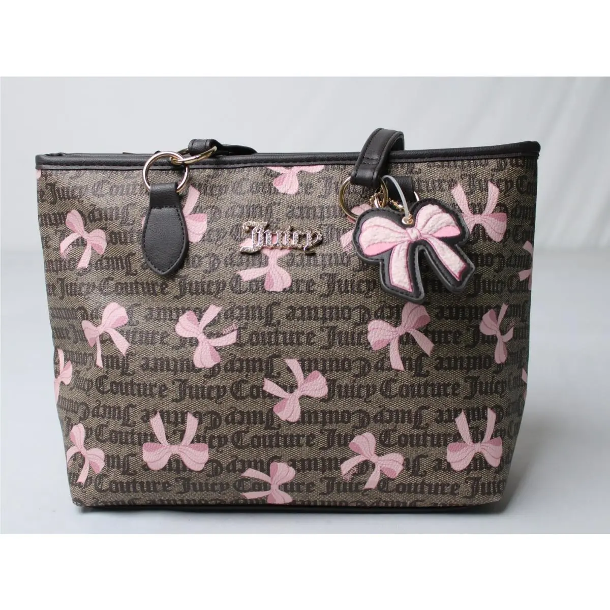 Women`s Simply Sweet Tote Bag EH6 Dark Brown/pink One Size by Juicy Couture
