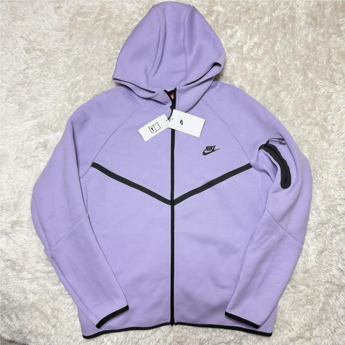 Nike Tech Fleece Hoodie Black Purple Mens Size Large HV0949-515 Bnwot