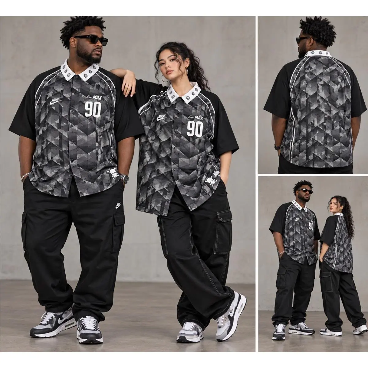 Nike clothing - Nike SB Mad 90 Pack Hypervenom Dri-FIT Bowler Shirt - IR8701-010 - Black / White 0