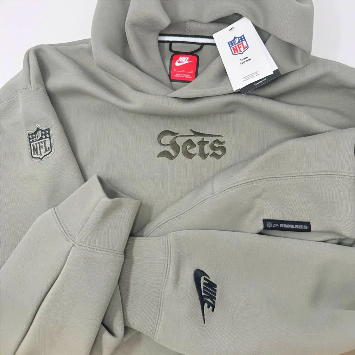 Nike Nfl Rivalries York Jets Hoodie Mens XL Oversized Green 05AG-N05K
