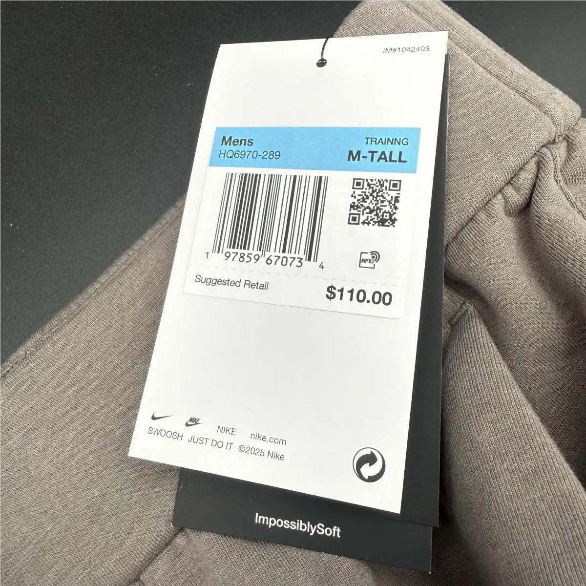 Nike clothing - Nike 24.7 - HQ6970289 - Gray (UPC: 197859455577) 3