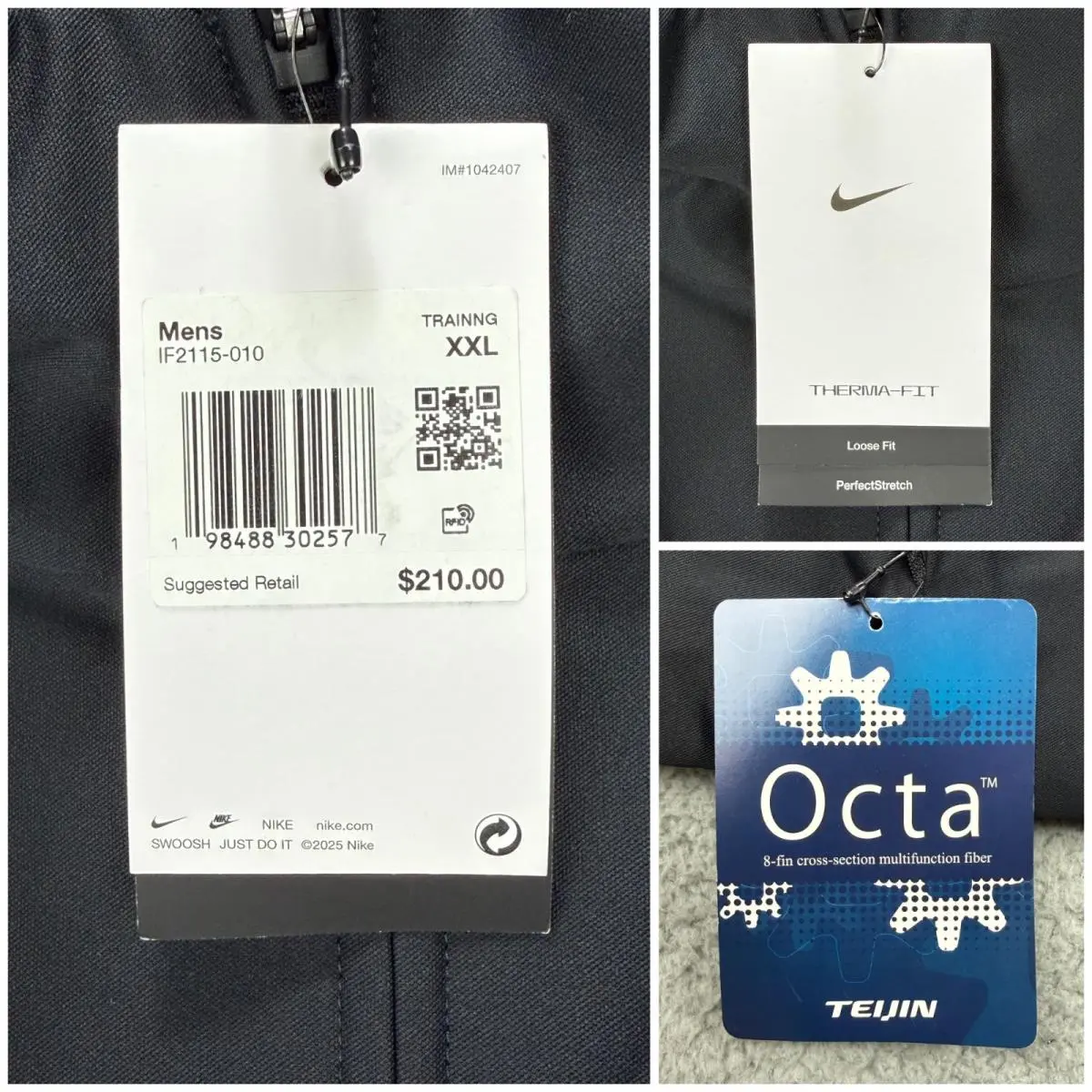 Nike clothing - IF2115010 IF2115 010 Therma-Fit Perfect Stretch - Black (UPC: 198488302577) 2