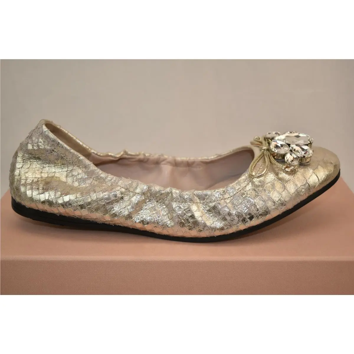 Miu Miu shoes - 5F149C - 5F149C - Gold (UPC: 8056382641593) 4