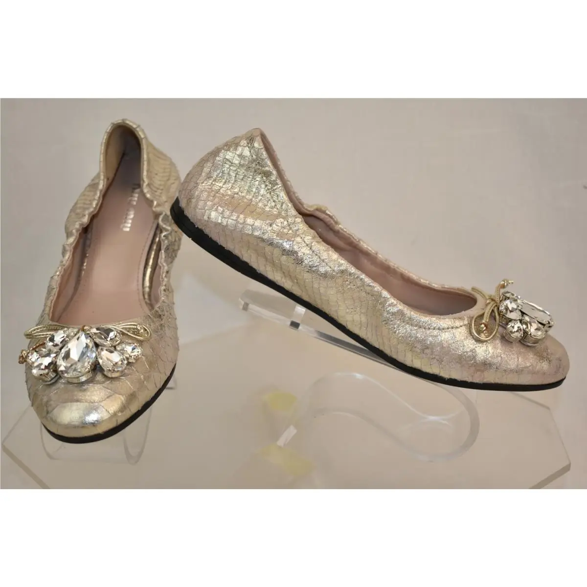 Miu Miu shoes - 5F149C - 5F149C - Gold (UPC: 8056382641593) 6