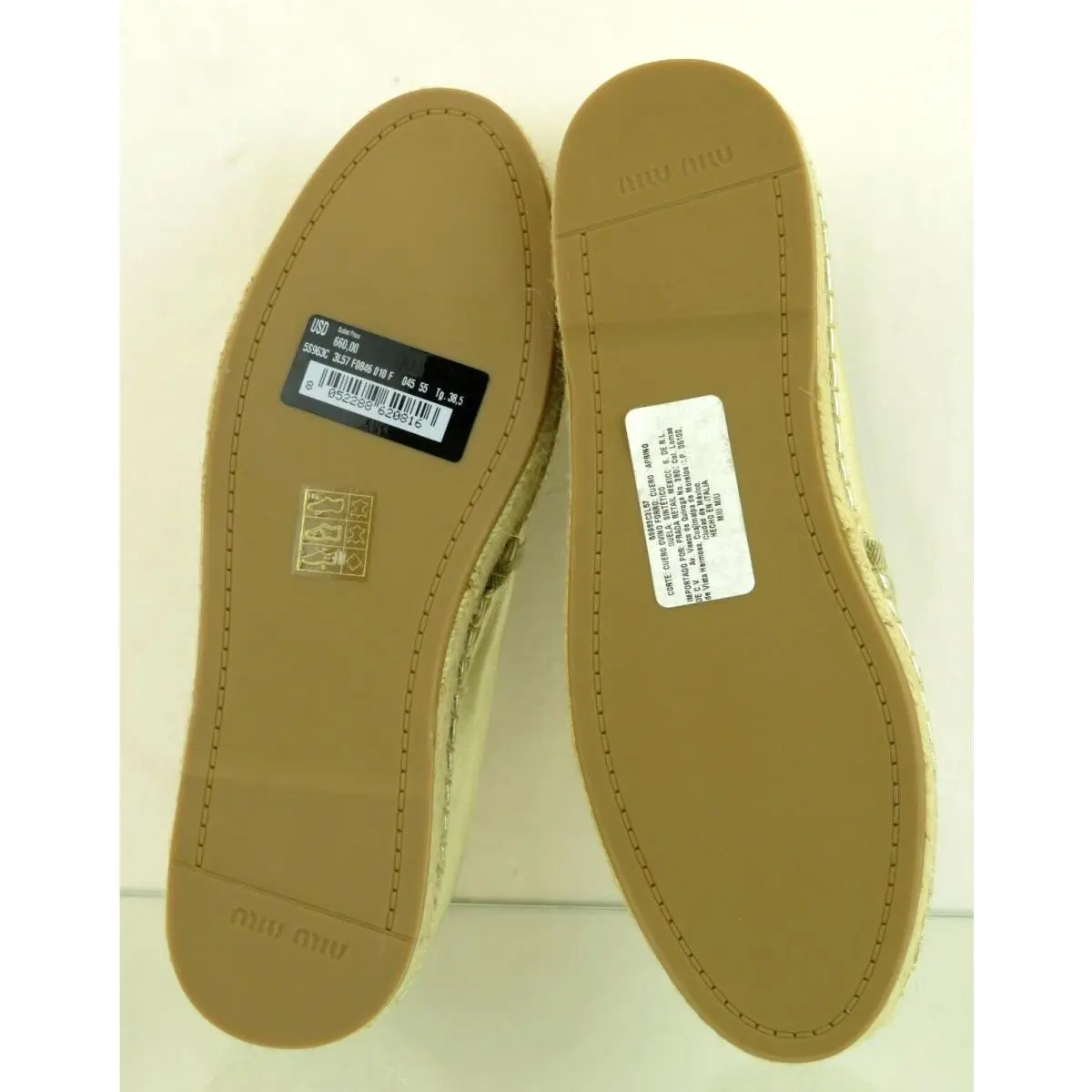 Miu Miu shoes - MIU MIU PRADA 5S963C - PRADA - Gold (UPC: 8052288620816) 6