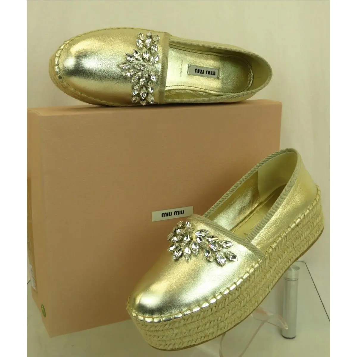 Miu Miu shoes - MIU MIU PRADA 5S963C - PRADA - Gold (UPC: 8052288620816) 1