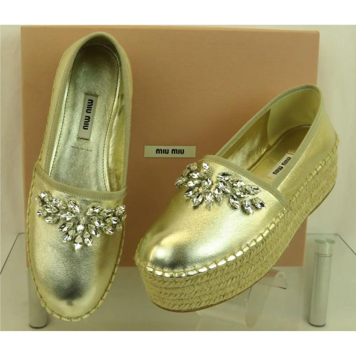 Miu Miu shoes - MIU MIU PRADA 5S963C - PRADA - Gold (UPC: 8052288620816) 4
