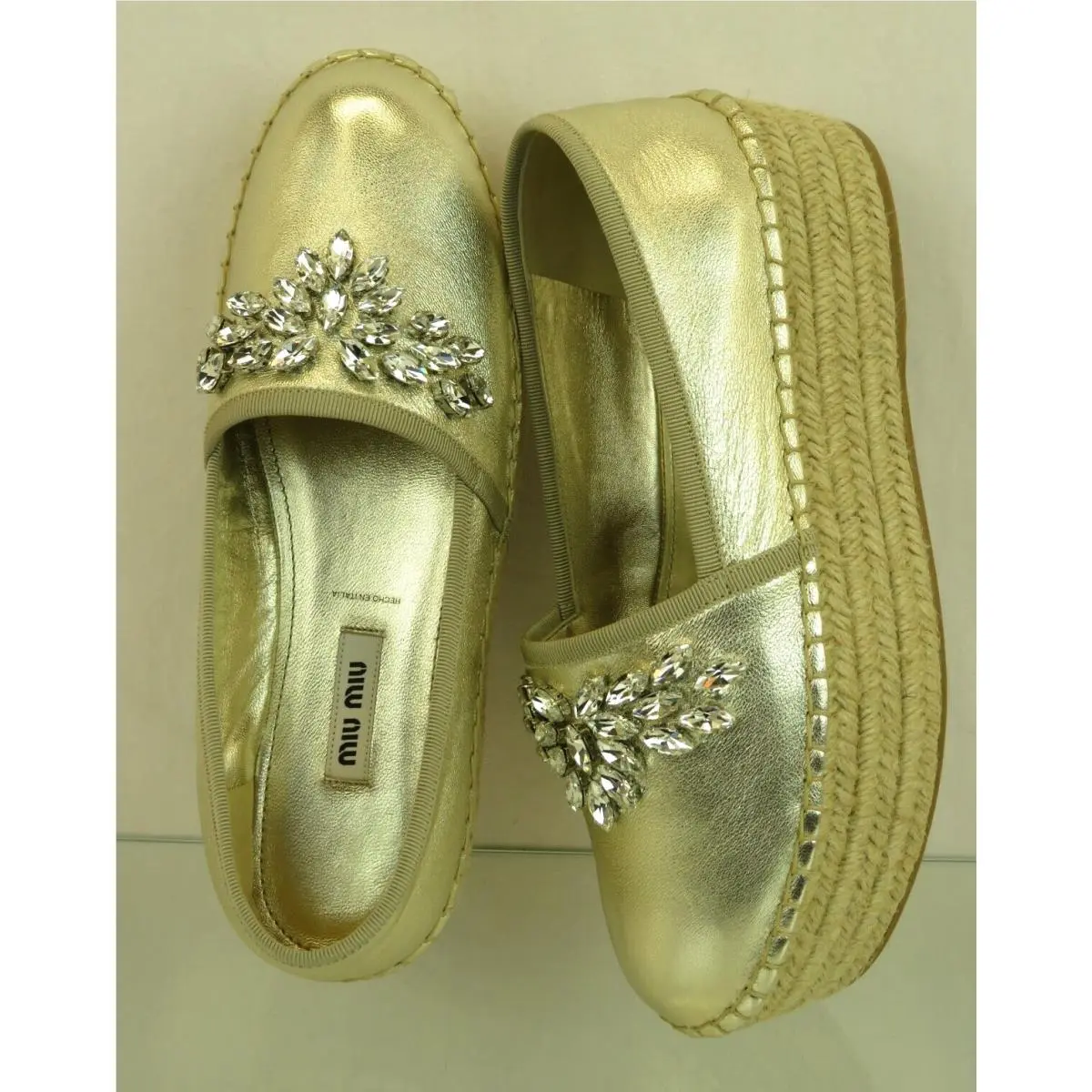 Miu Miu shoes - MIU MIU PRADA 5S963C - PRADA - Gold (UPC: 8052288620816) 5