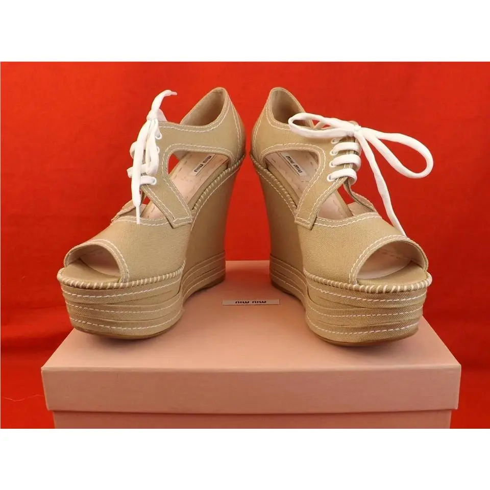Miu Miu shoes - MIU MIU PRADA 5KZ006 - PRADA - Beige (UPC: 8058094208415) 2