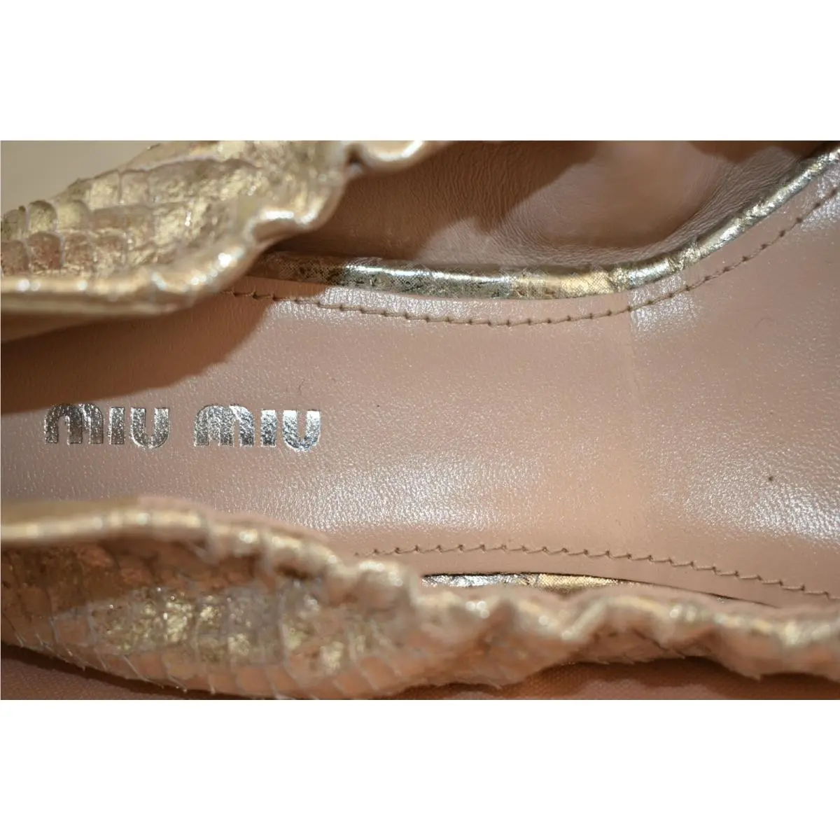 Miu Miu shoes - MIU MIU PRADA 5F149C - PRADA - Gold (UPC: 8056382641593) 2